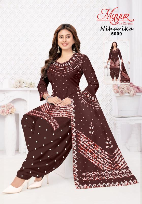 Mayur niharika vol-5 printed dress materials wholesalers